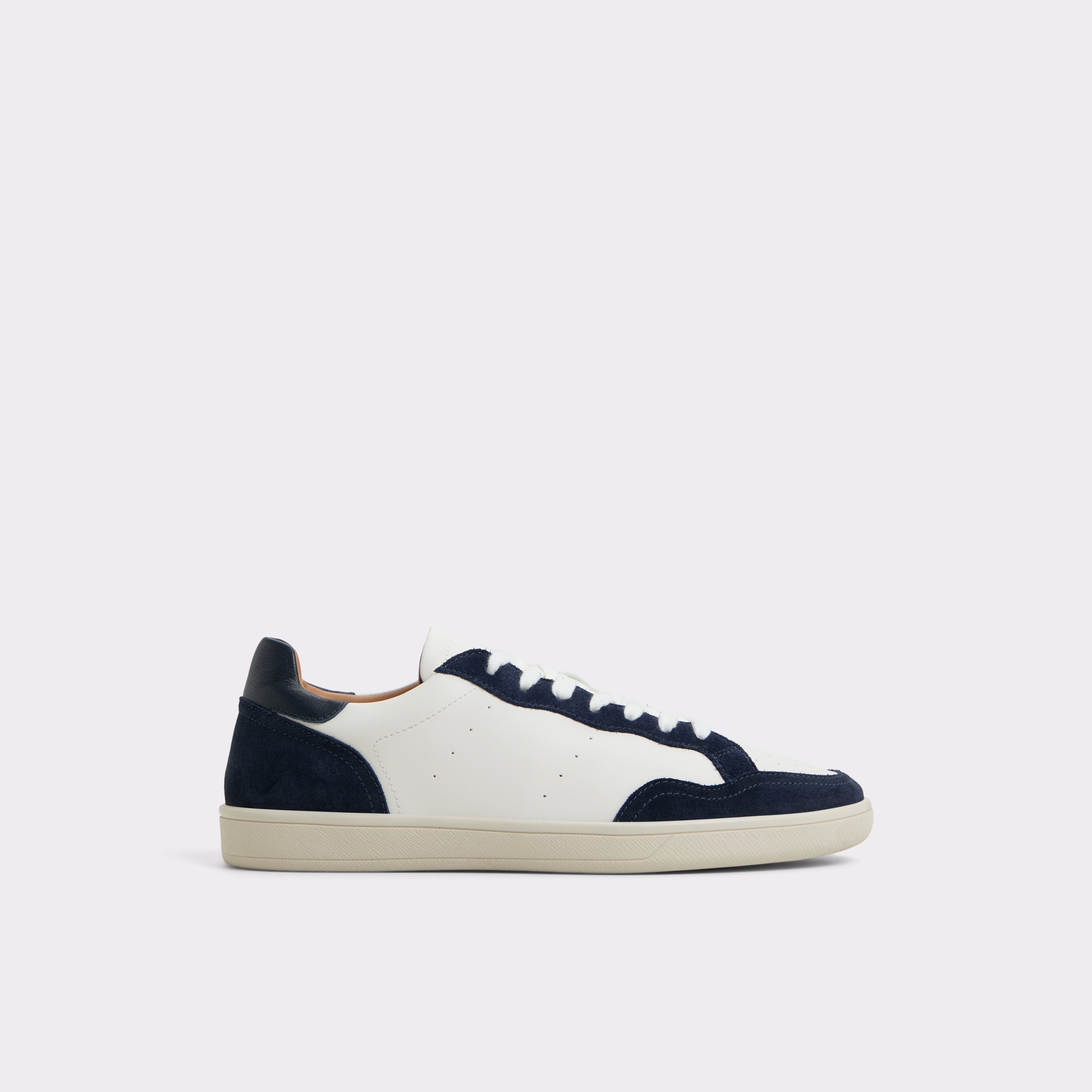 Beige Leather Blend Low-Cut Sneaker | Wildbrook - SOLZ2508
