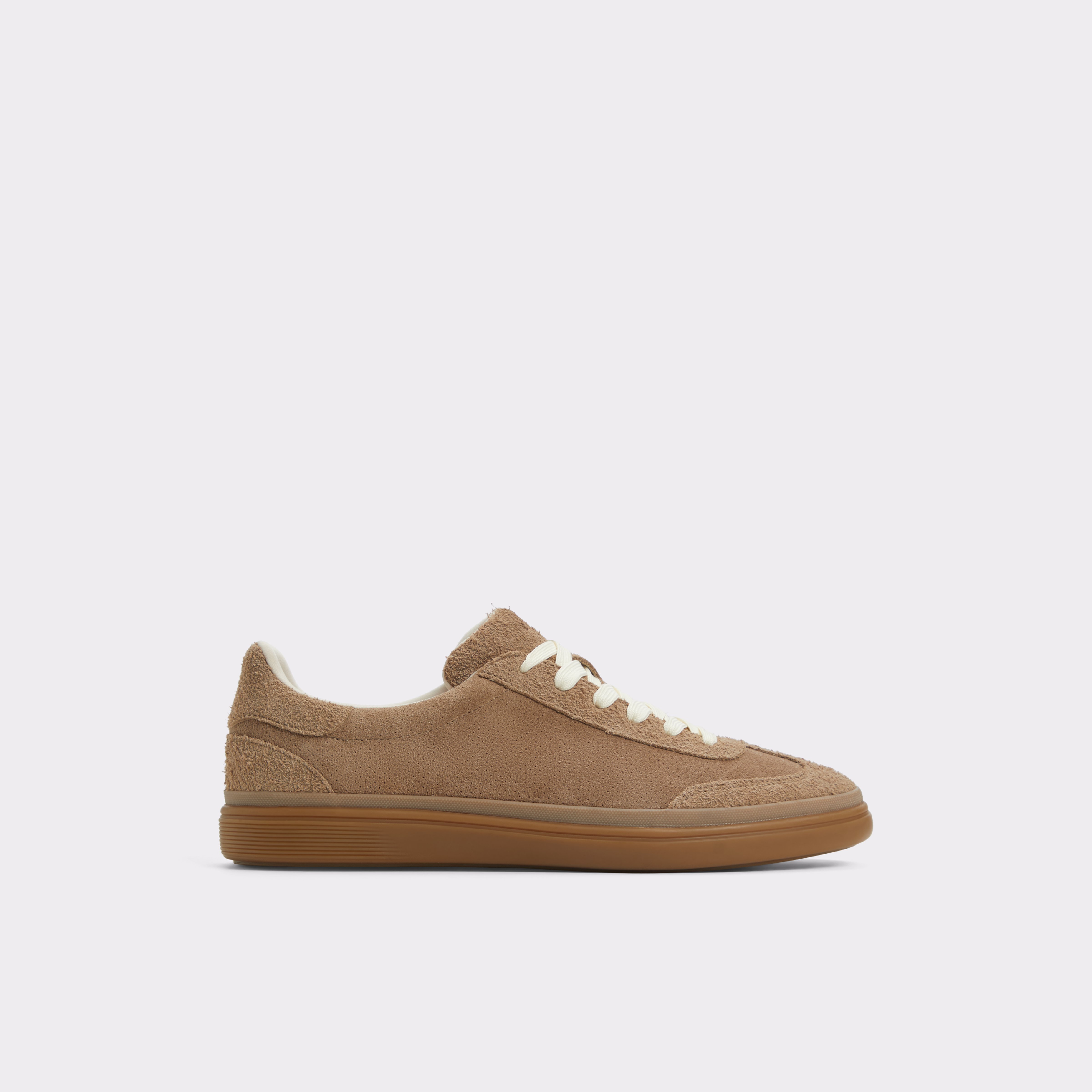 Beige Suede Cup Sole Low-Cut Sneaker | Lido - SOLZ1379
