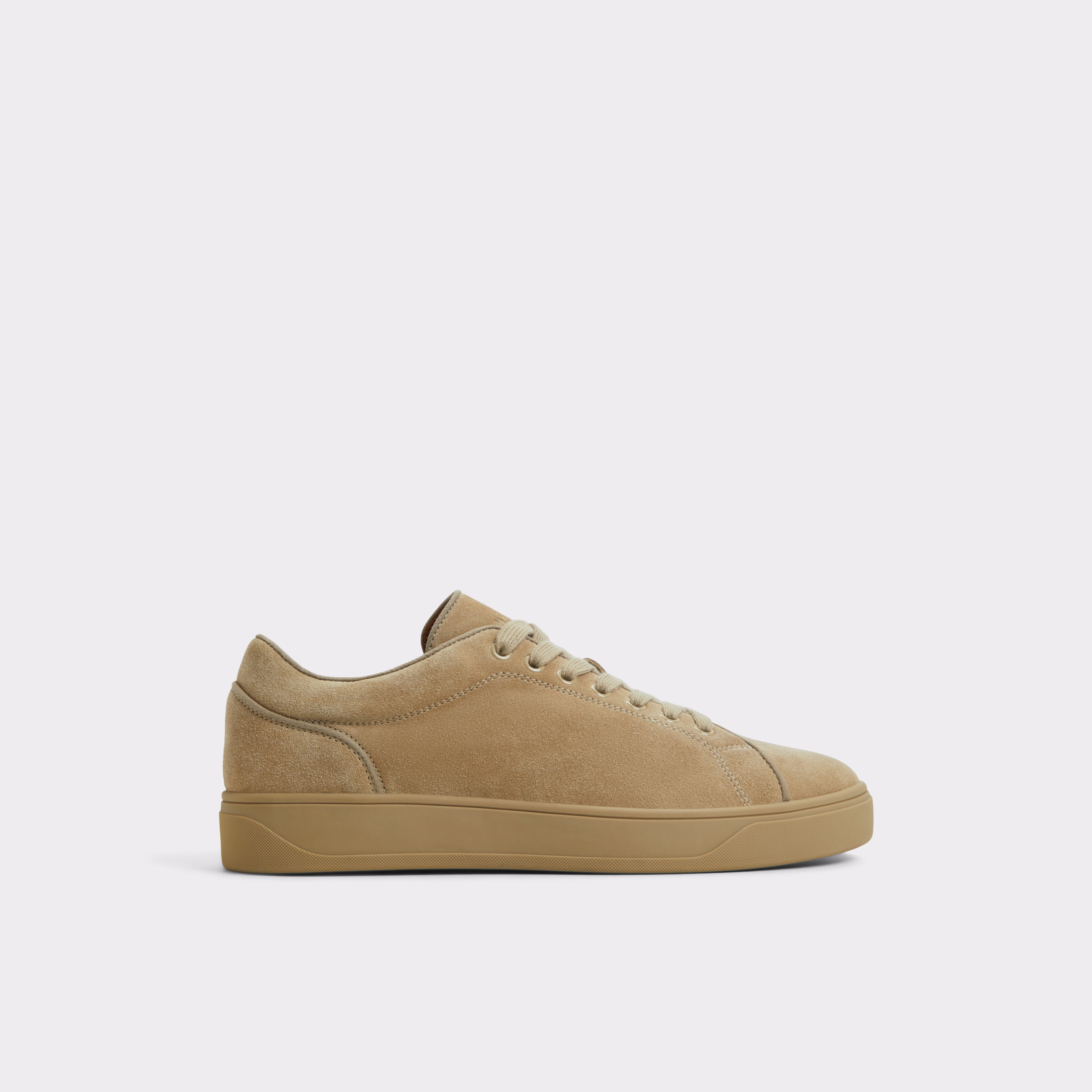 Beige Suede Low-Cut Sneaker | Alastor - SOLZ5895
