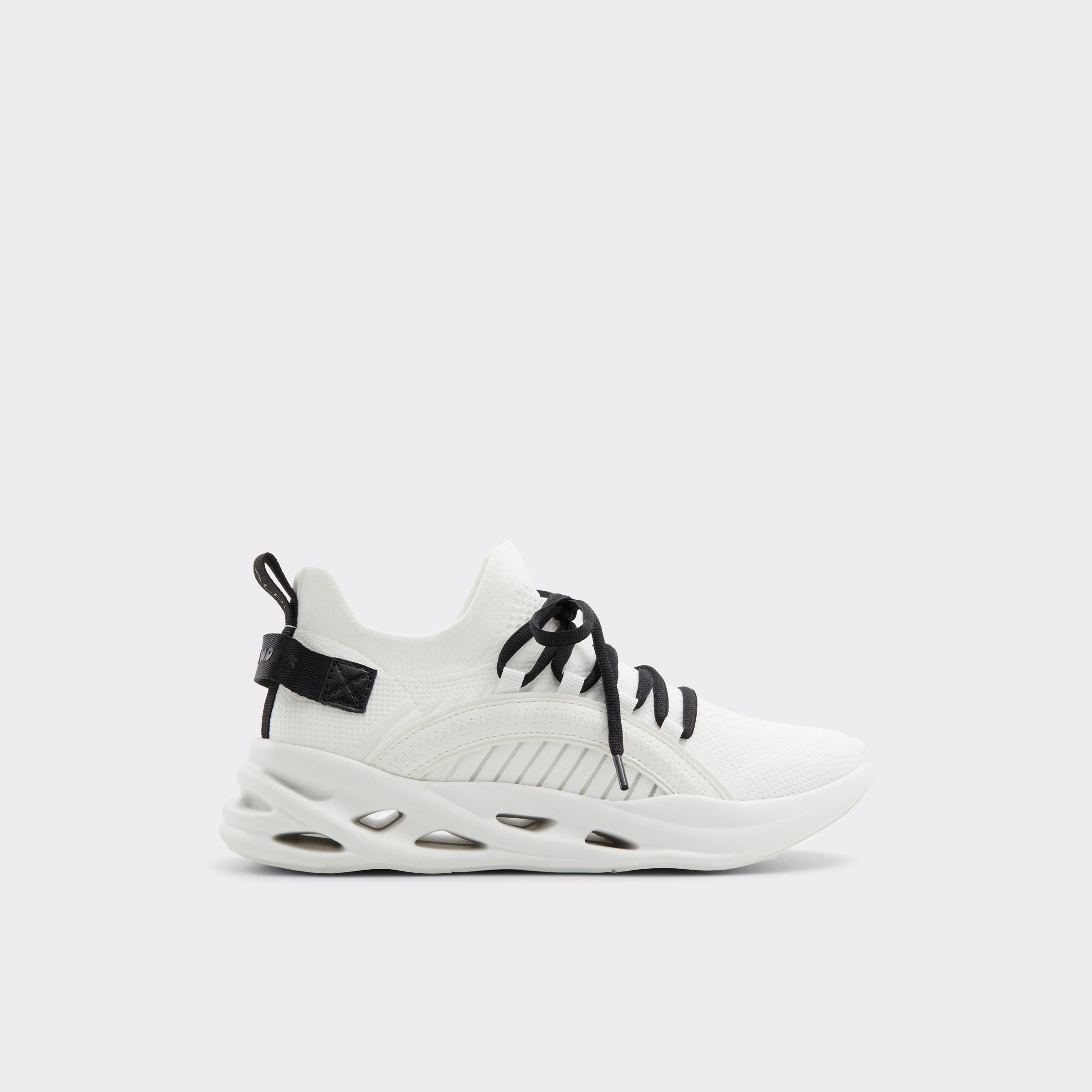 White Slip-On Knit Jogger with Cloud-Soft Cushioning | Motionxx - SOLZ8658